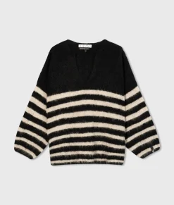 soft hairy sweater stripes
