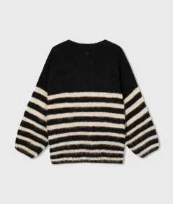 soft hairy sweater stripes