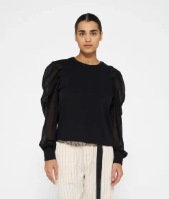 soft sweater puff sleeve