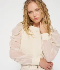 soft sweater puff sleeve