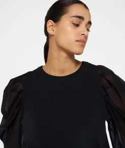 soft sweater puff sleeve