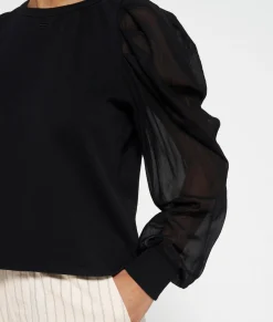 soft sweater puff sleeve