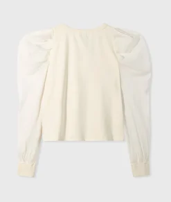 soft sweater puff sleeve