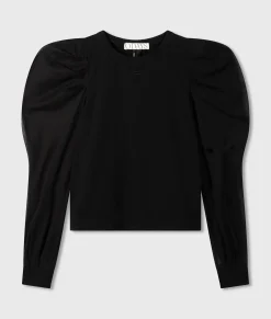 soft sweater puff sleeve