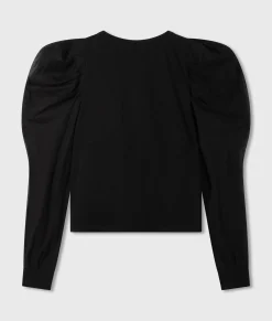 soft sweater puff sleeve