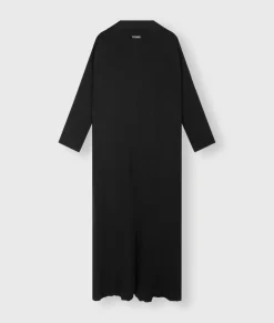 standing collar maxi dress