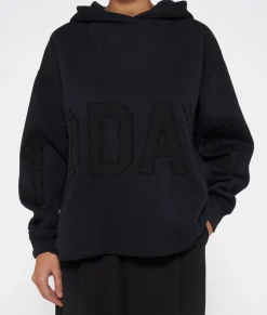 statement hoodie pearls