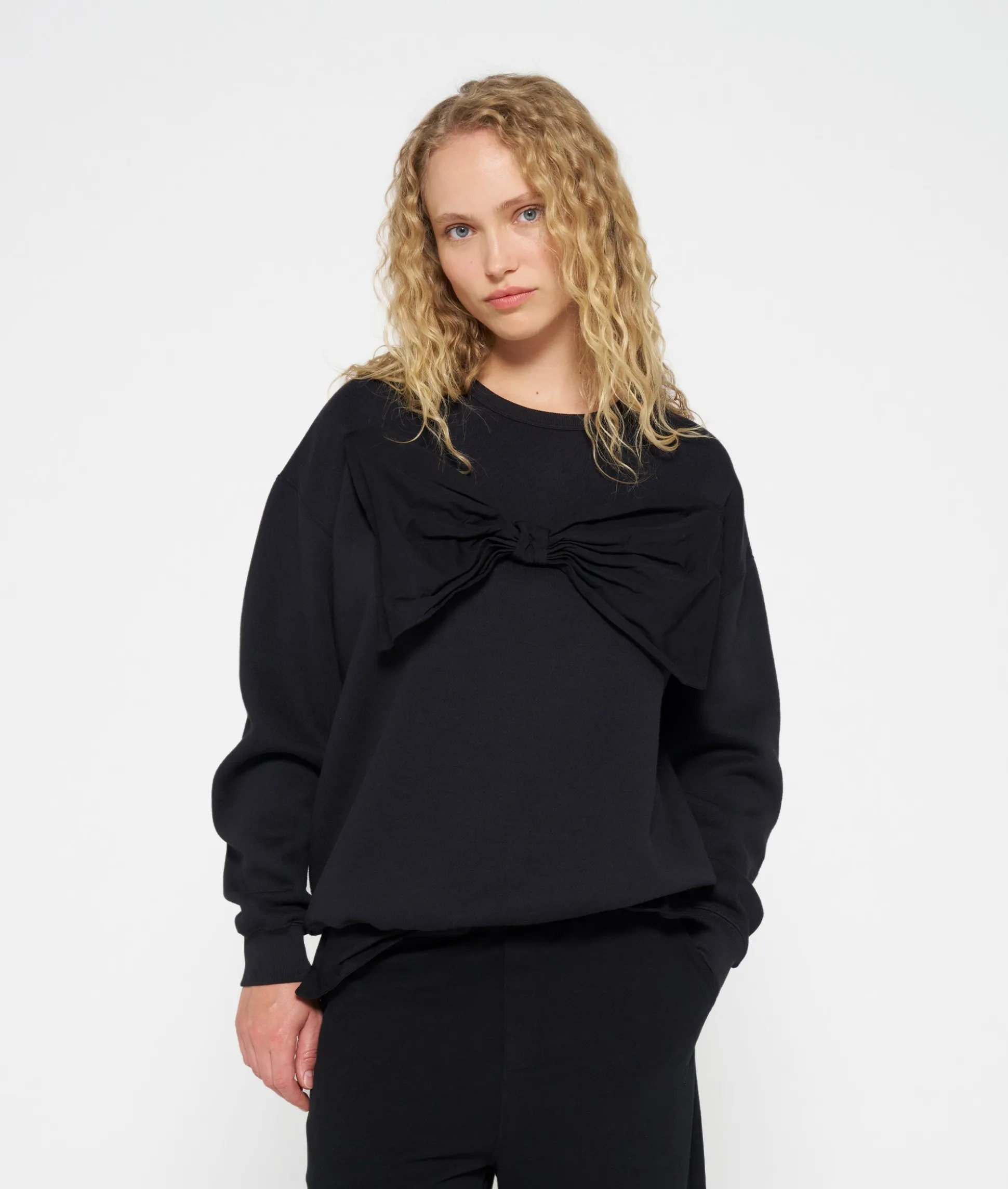statement sweater bow