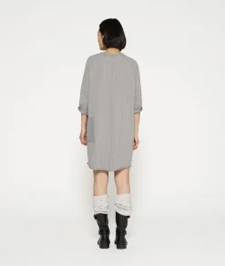 sweat dress pinstripe