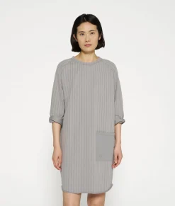 sweat dress pinstripe