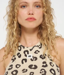 tank top rib leopard