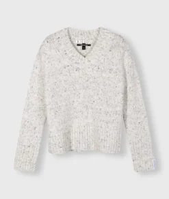 v-neck knit sweater melee