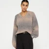 v-neck sweater gradient knit