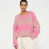v-neck sweater gradient knit