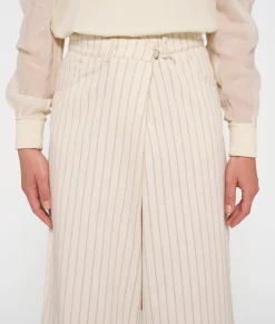 wide cross pants pinstripe