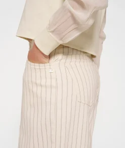 wide cross pants pinstripe