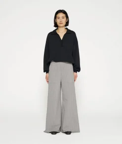 wide jogger pinstripe
