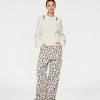 wide twill pants leopard
